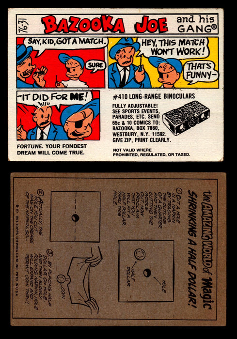 Bazooka Joe and His Gang 1970s Topps Vintage Trading Cards You Pick Singles 76-31  - TvMovieCards.com