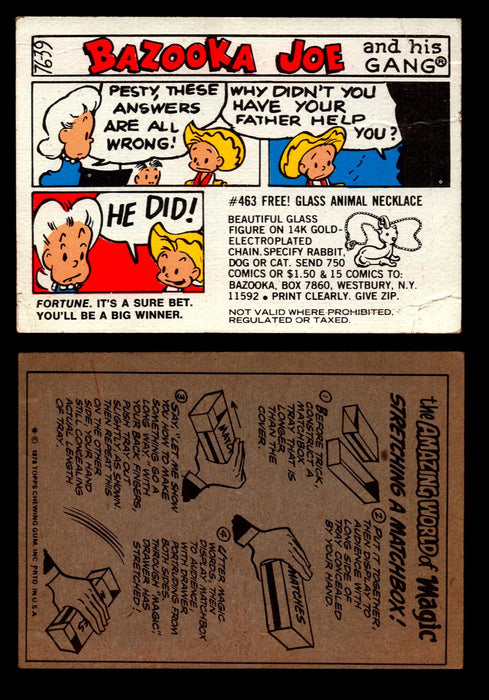 Bazooka Joe and His Gang 1970s Topps Vintage Trading Cards You Pick Singles 76-39  - TvMovieCards.com