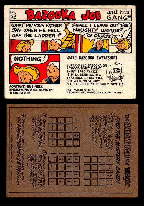 Bazooka Joe and His Gang 1970s Topps Vintage Trading Cards You Pick Singles 76-3  - TvMovieCards.com