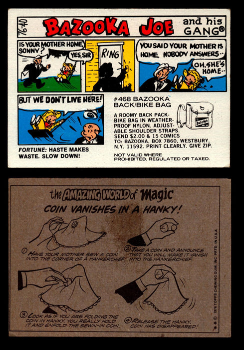 Bazooka Joe and His Gang 1970s Topps Vintage Trading Cards You Pick Singles 76-40  - TvMovieCards.com