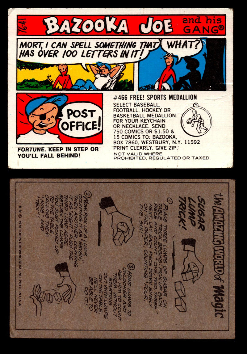 Bazooka Joe and His Gang 1970s Topps Vintage Trading Cards You Pick Singles 76-41  - TvMovieCards.com