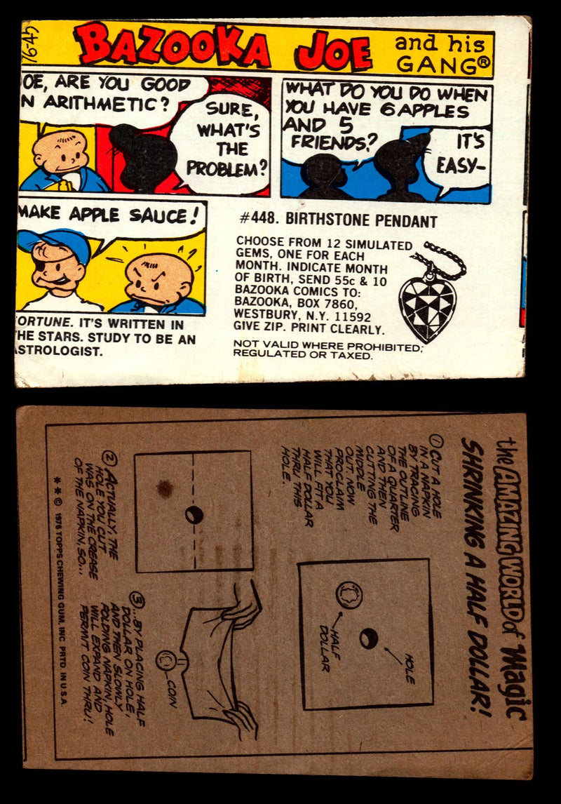 Bazooka Joe and His Gang 1970s Topps Vintage Trading Cards You Pick Singles 76-45  - TvMovieCards.com