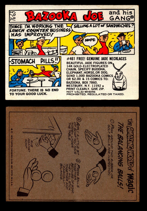 Bazooka Joe and His Gang 1970s Topps Vintage Trading Cards You Pick Singles 76-63  - TvMovieCards.com