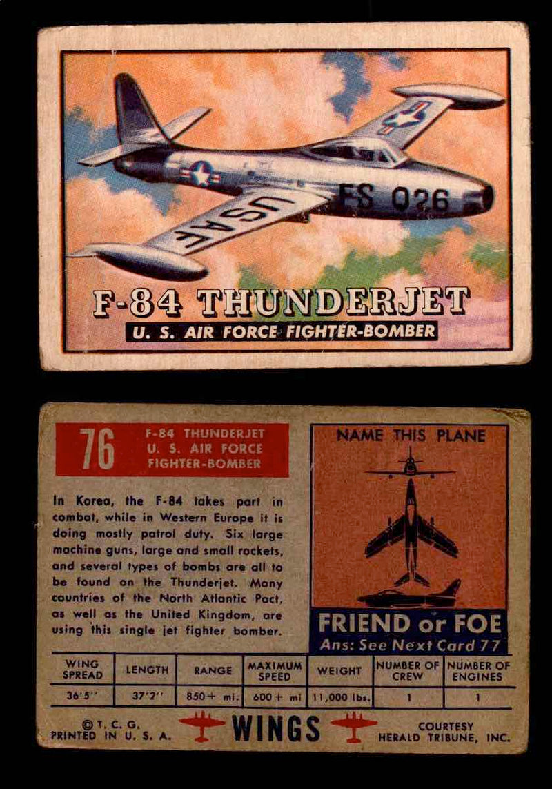 1952 Wings Topps TCG Vintage Trading Cards You Pick Singles #1-100 #76  - TvMovieCards.com