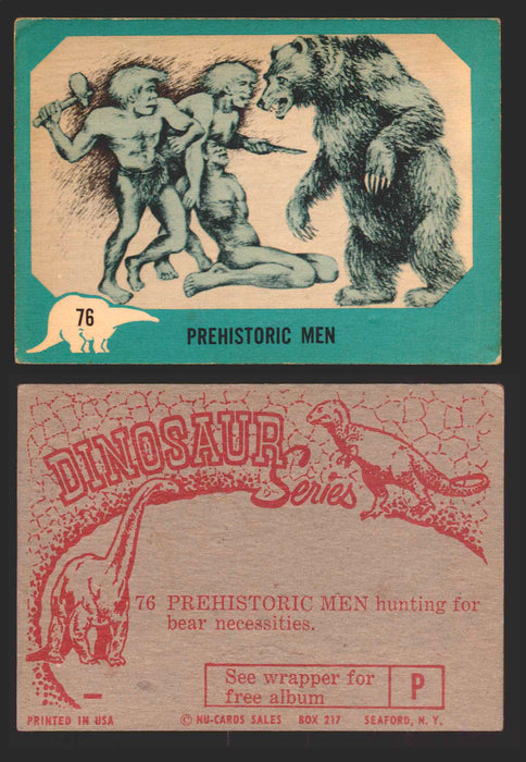 1961 Dinosaur Series Vintage Trading Card You Pick Singles #1-80 Nu Card 76	Prehistoric Men  - TvMovieCards.com