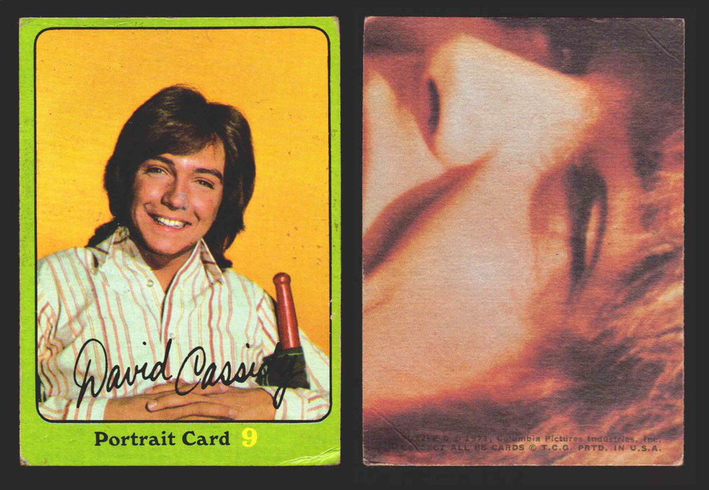 1971 The Partridge Family Series 3 Green You Pick Single Cards #1-88B Topps USA #	76B   Portrait Card  9: David Cassidy  - TvMovieCards.com