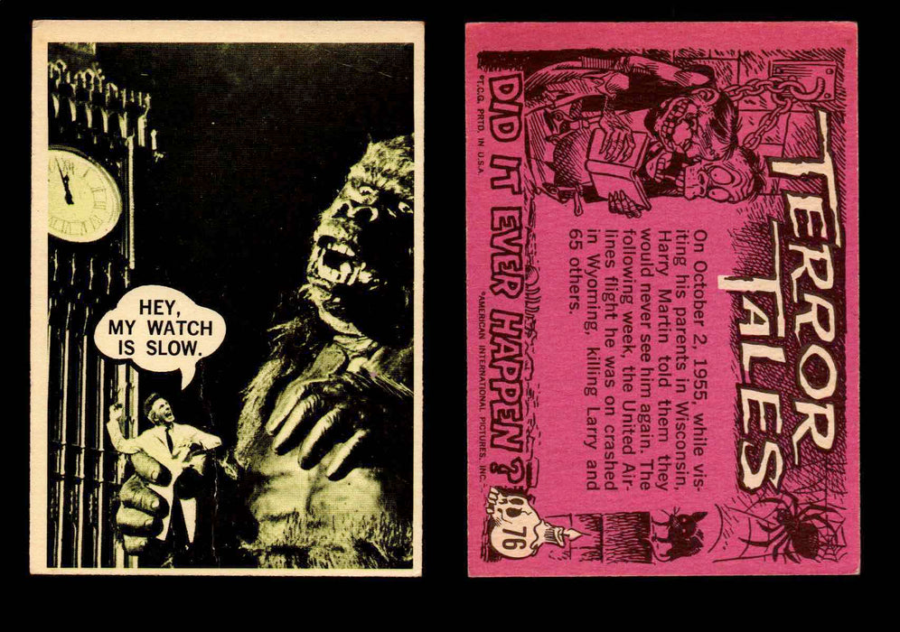 1967 Movie Monsters Terror Tales Vintage Trading Cards You Pick Singles #1-88 #76  - TvMovieCards.com