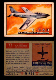 1952 Wings Topps TCG Vintage Trading Cards You Pick Singles #1-100 #77  - TvMovieCards.com