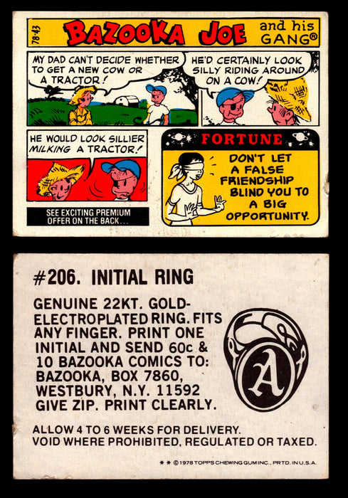 Bazooka Joe and His Gang 1970s Topps Vintage Trading Cards You Pick Singles 78-43  - TvMovieCards.com