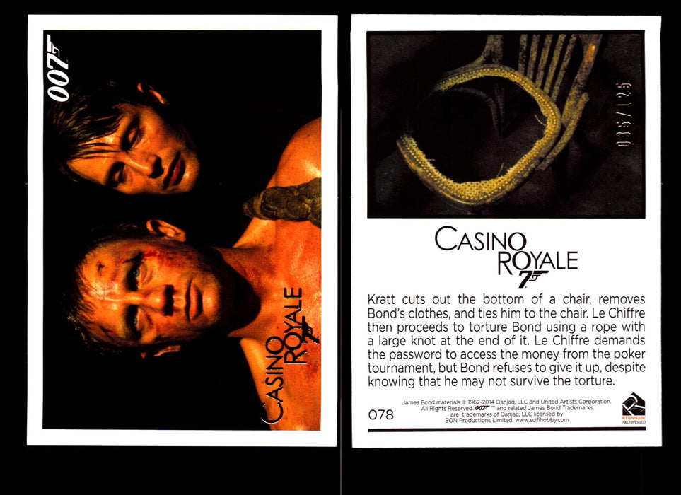 James Bond Archives 2014 Casino Royal Gold Parallel Card You Pick Number #78  - TvMovieCards.com