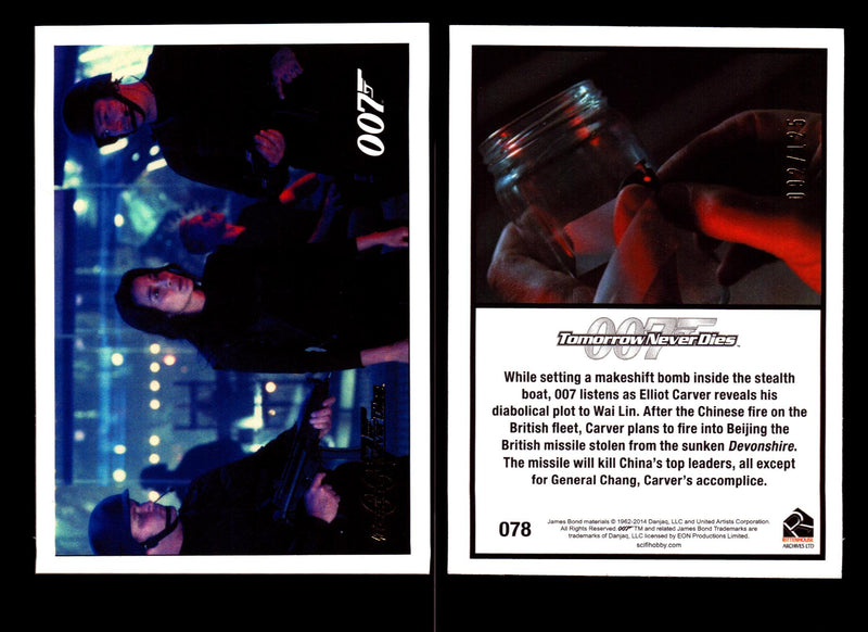 James Bond Archives 2014 Tomorrow Never Dies Gold Parallel Card You Pick Singles #78  - TvMovieCards.com