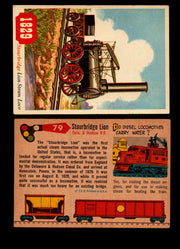 Rails And Sails 1955 Topps Vintage Card You Pick Singles #1-190 #79 Stourbridge Lion  - TvMovieCards.com