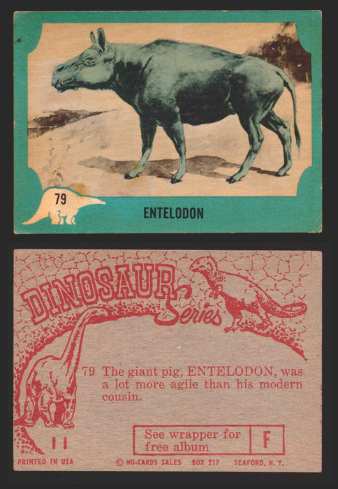 1961 Dinosaur Series Vintage Trading Card You Pick Singles #1-80 Nu Card 79	Entelodon  - TvMovieCards.com
