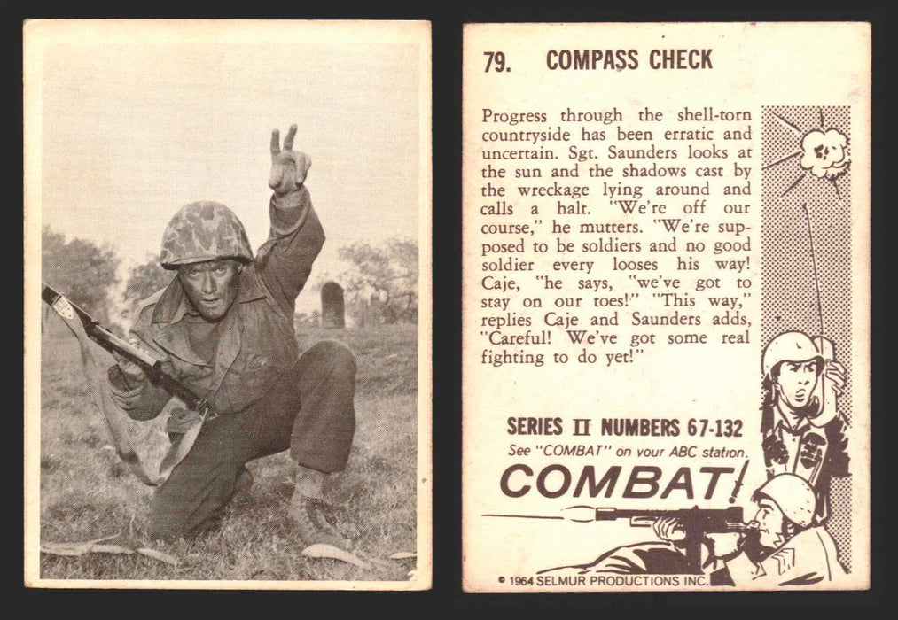 1964 Combat Series II Donruss Selmur Vintage Card You Pick Singles #67-132 79   Compass Check  - TvMovieCards.com