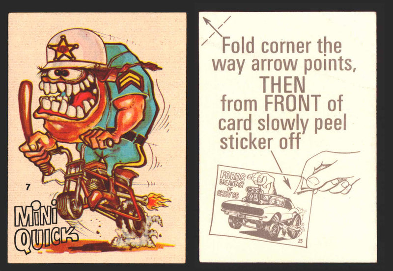 1970 Odd Rods All Stars Sticker Trading Card Donruss #1-#66 You Pick Singles   - TvMovieCards.com