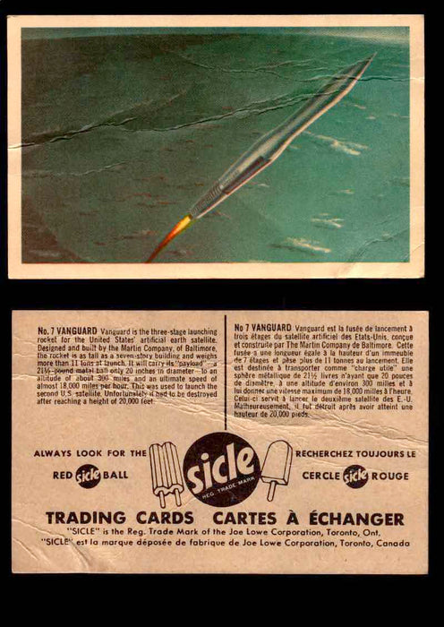 1959 Sicle Aircraft & Missile Canadian Vintage Trading Card U Pick Singles #1-25 #7 Vanguard  - TvMovieCards.com