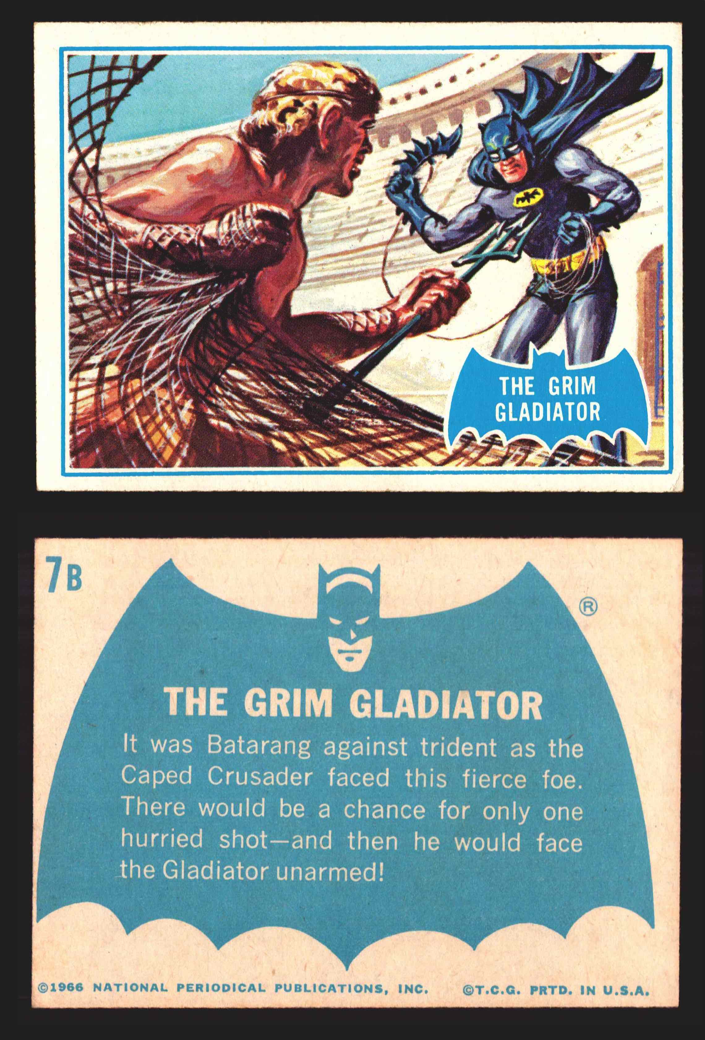 1966 Batman Puzzle B (Blue Bat) Vintage Trading Card You Pick