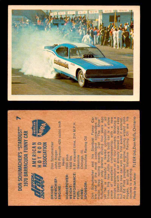 AHRA Official Drag Champs 1971 Fleer Canada Trading Cards You Pick Singles #1-63 7   Don Schumacher's "Stardust"                      1970 Barracuda Funny Car  - TvMovieCards.com