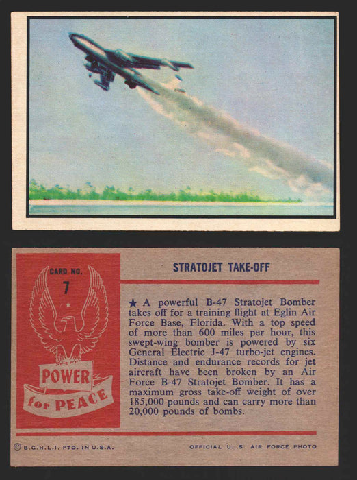 1954 Power For Peace Vintage Trading Cards You Pick Singles #1-96 7   Stratojet Take-Off  - TvMovieCards.com