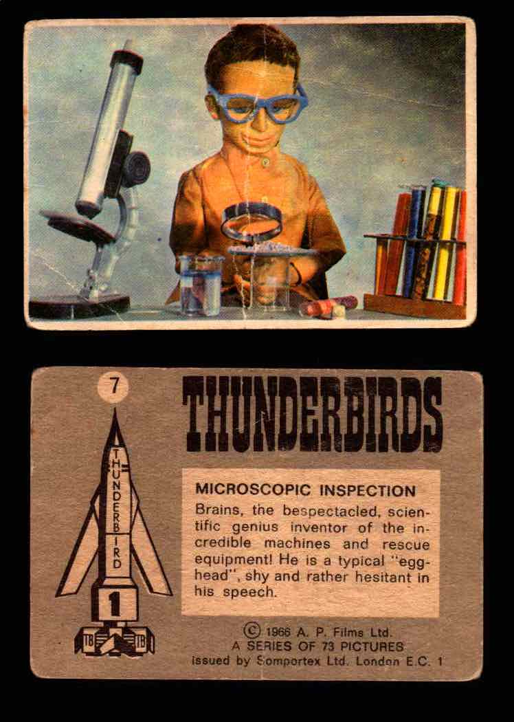 Thunderbirds Vintage Trading Card Singles #1-72 Somportex 1966 #7  - TvMovieCards.com
