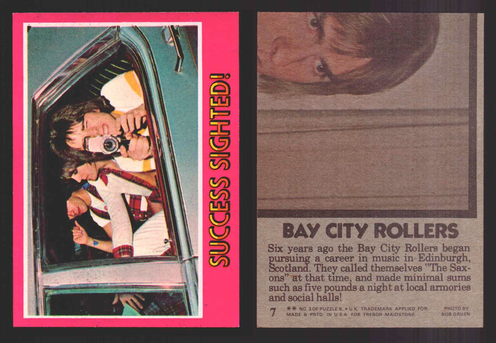 1975 Bay City Rollers Vintage Trading Cards You Pick Singles #1-66 Trebor 7   Success Sighted!  - TvMovieCards.com