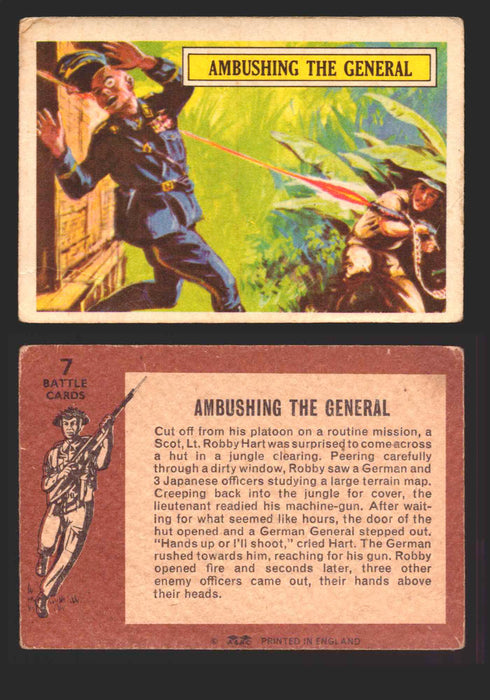1965 Battle World War II A&BC Vintage Trading Card You Pick Singles #1-#73 7   Ambushing the General  - TvMovieCards.com