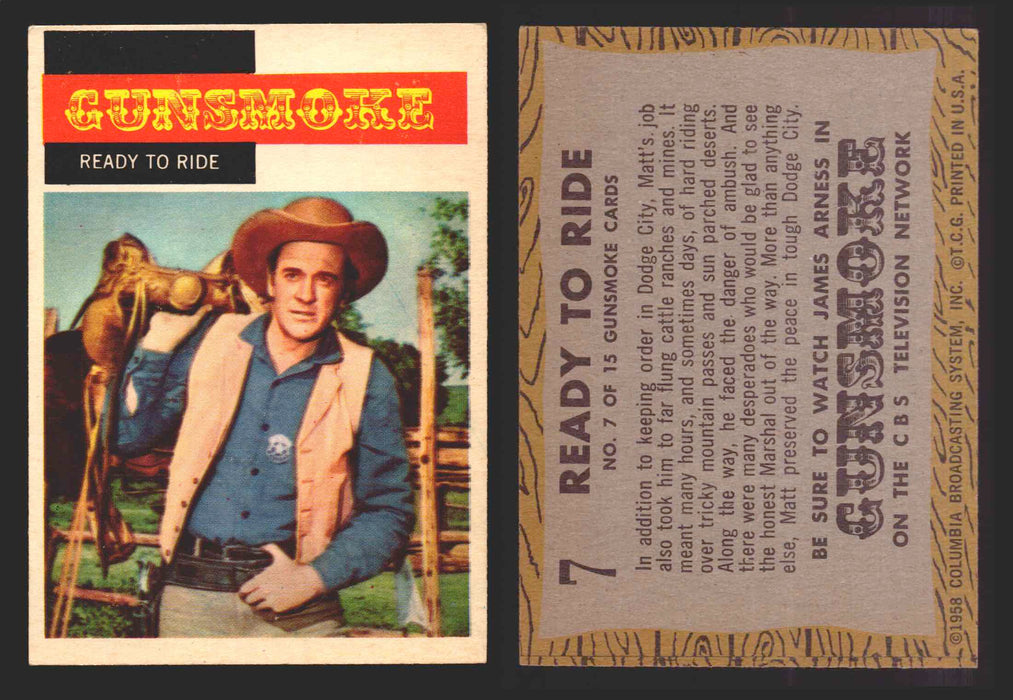 1958 TV Westerns Topps Vintage Trading Cards You Pick Singles #1-71 7   Ready to Ride  - TvMovieCards.com