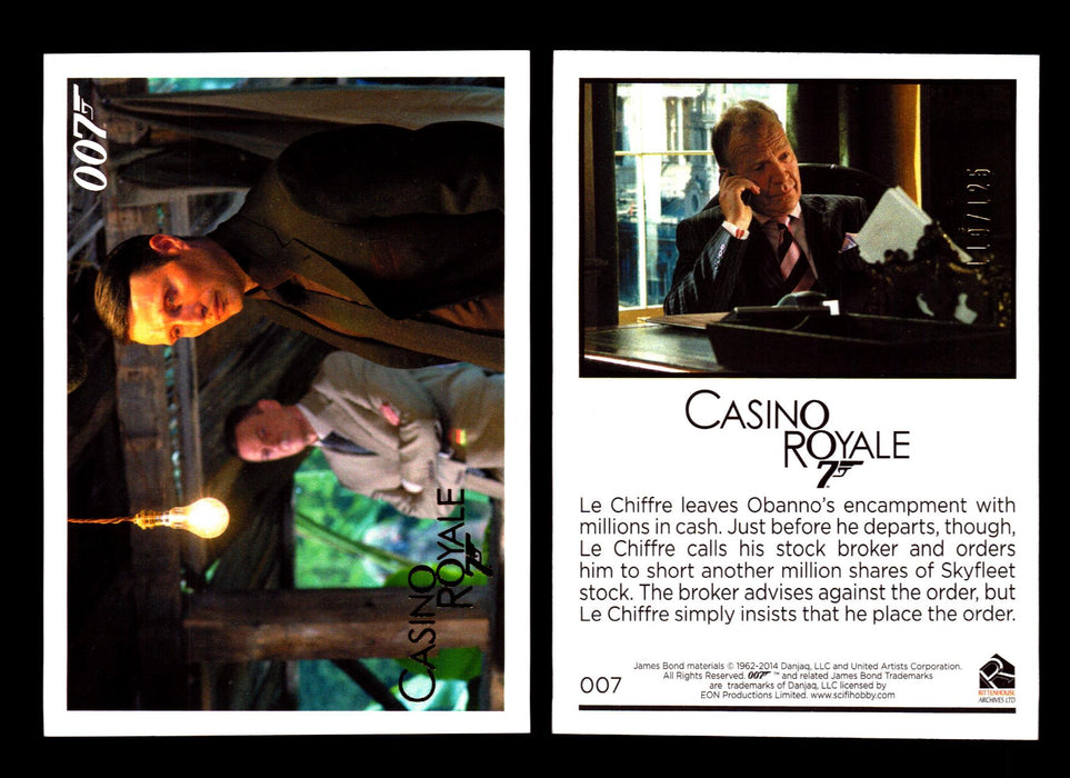 James Bond Archives 2014 Casino Royal Gold Parallel Card You Pick Number #7  - TvMovieCards.com