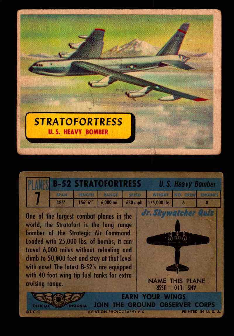 1957 Planes Series I Topps Vintage Card You Pick Singles #1-60 #7  - TvMovieCards.com
