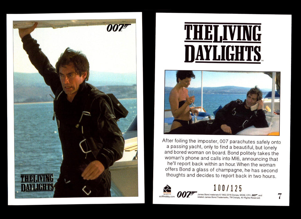 James Bond Archives The Living Daylights Gold Parallel Card You Pick Single 1-55 #7  - TvMovieCards.com