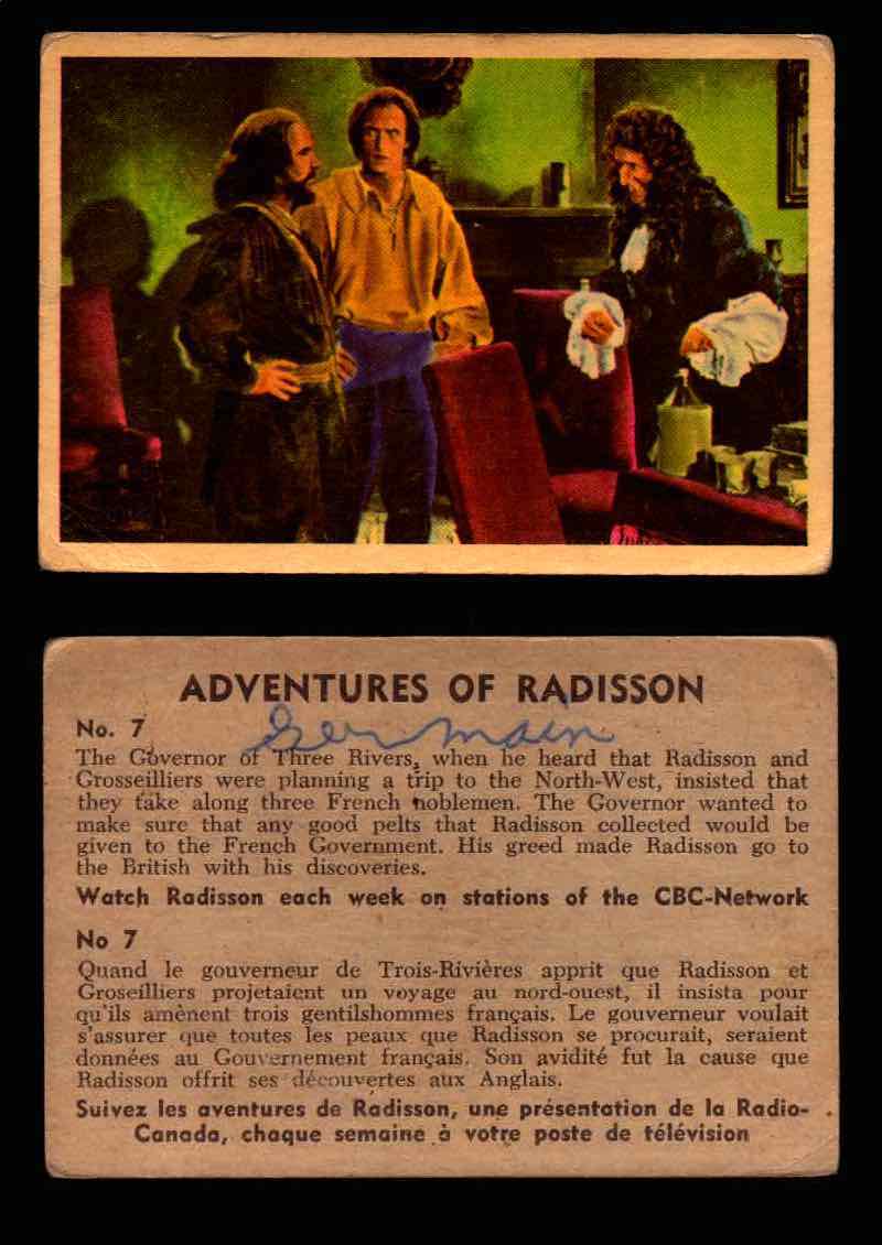 1957 Adventures of Radisson (Tomahawk) TV Vintage Card You Pick Singles #1-50 #7  - TvMovieCards.com
