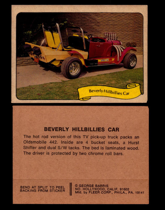 Kustom Cars - Series 2 George Barris 1975 Fleer Sticker Vintage Cards You Pick S #7 Beverly Hillbillies Car  - TvMovieCards.com