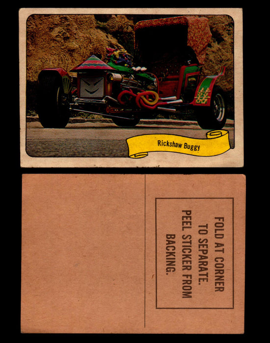 Kustom Cars - Series 1 George Barris 1975 Fleer Sticker Vintage Cards You Pick S #21 Rickshaw Buggy  - TvMovieCards.com