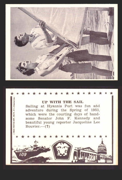 1963 John F. Kennedy JFK Rosan Trading Card You Pick Singles #1-66 7   Up with the Sail  - TvMovieCards.com