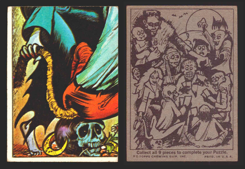 1973-74 Monster Initials Puzzle Trading Cards You Pick Singles #1-#9 Topps 7	  bottom left  - TvMovieCards.com