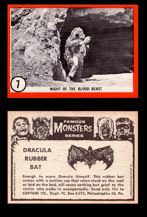 Famous Monsters 1963 Vintage Trading Cards You Pick Singles #1-64 #7b  - TvMovieCards.com