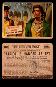 1954 Scoop Newspaper Series 2 Topps Vintage Trading Cards U Pick Singles #78-156 80   Nathan Hale Hanged  - TvMovieCards.com