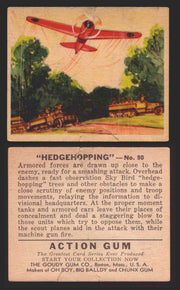 1938 Action Gum Vintage Trading Cards #1-96 You Pick Singles Goudy Gum #80   "Hedgehopping”  - TvMovieCards.com
