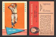 1961 Fleer Baseball Greats Trading Card You Pick Singles #1-#154 VG/EX 80 Fred Toney  - TvMovieCards.com