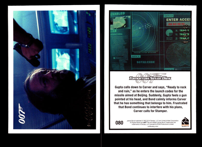 James Bond Archives 2014 Tomorrow Never Dies Gold Parallel Card You Pick Singles #80  - TvMovieCards.com