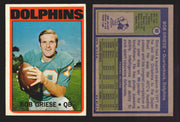 1972 Topps Football Trading Card You Pick Singles #1-#351 G/VG/EX #	80	Bob Griese (HOF)  - TvMovieCards.com