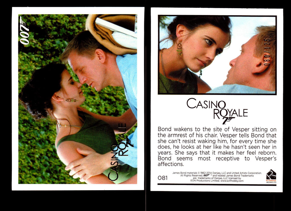James Bond Archives 2014 Casino Royal Gold Parallel Card You Pick Number #81  - TvMovieCards.com