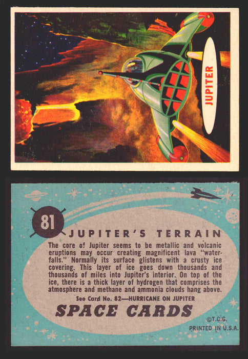 1957 Space Cards Topps Vintage Trading Cards #1-88 You Pick Singles 81   Jupiter  - TvMovieCards.com