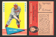 1961 Fleer Baseball Greats Trading Card You Pick Singles #1-#154 VG/EX 81 Dazzy Vance  - TvMovieCards.com