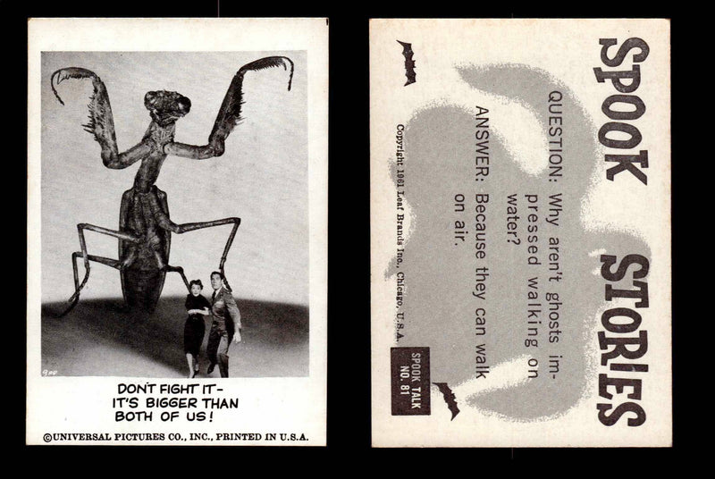 1961 Spook Stories Series 2 Leaf Vintage Trading Cards You Pick Singles #72-#144 #81  - TvMovieCards.com