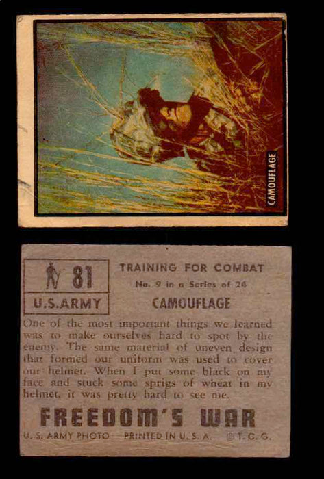 1950 Freedom's War Korea Topps Vintage Trading Cards You Pick Singles #1-100 #81  - TvMovieCards.com