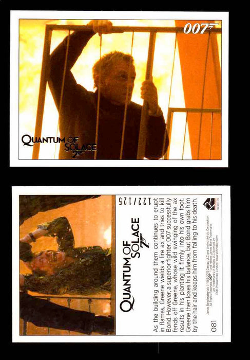 James Bond Archives Quantum of Solace Gold Parallel You Pick Single Cards #1-90 #81  - TvMovieCards.com