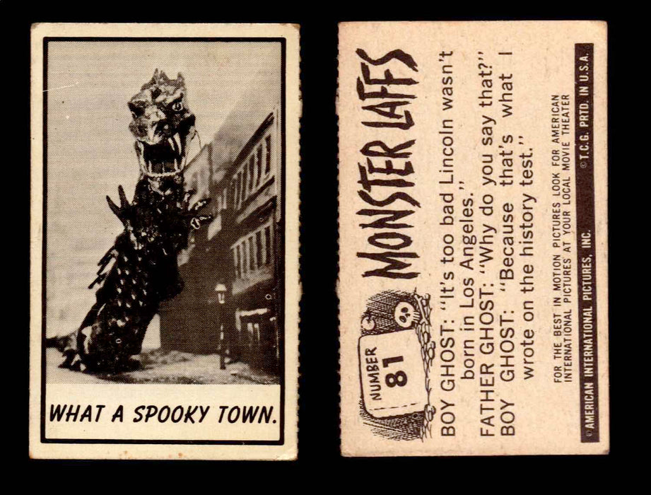 1966 Monster Laffs Midgee Vintage Trading Card You Pick Singles #1-108 Horror #81  - TvMovieCards.com