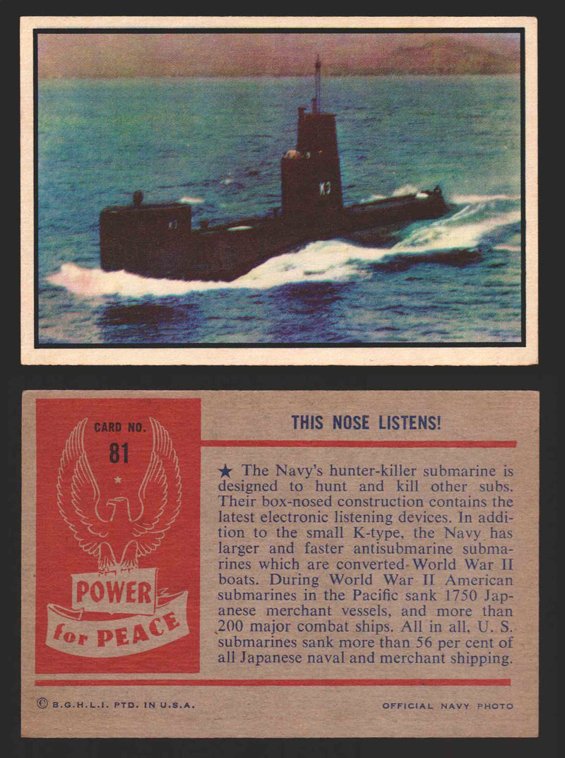 1954 Power For Peace Vintage Trading Cards You Pick Singles #1-96 81   This Nose Listens!  - TvMovieCards.com