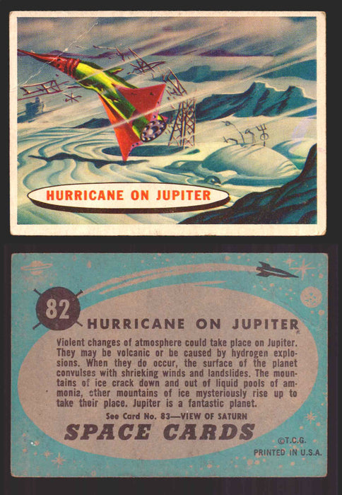 1957 Space Cards Topps Vintage Trading Cards #1-88 You Pick Singles 82   Hurricane on Jupiter  - TvMovieCards.com